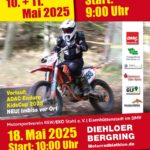 Am 10.05. und 11.05.2025 findet ein Motorradbiathlon auf dem Diehloer Bergring Eisenhüttenstatt statt.