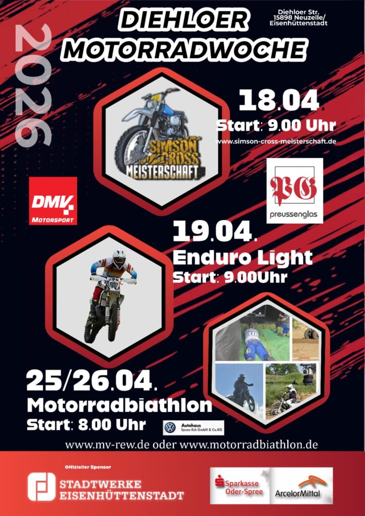 Diehloer Motorradwoche, 18/19.04. und 25/26.04.2026
